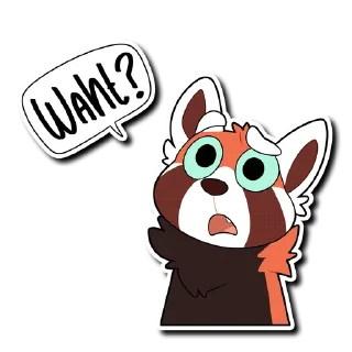 ❓ emoji Red Panda Telegram sticker 6 of 120