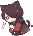 ✊ emoji Black Kitten (4) Telegram sticker 13 of 84