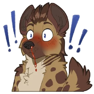 😳 emoji Jed the Hyena - by @SukariDragon Telegram sticker 4 of 21