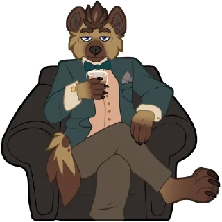 🥃 emoji Jed the Hyena - by @SukariDragon Telegram sticker 18 of 21