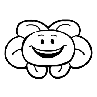Sticker from UnderFail Flowey By: Sr. Pelo.