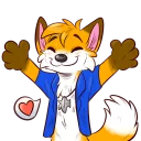 ❤ emoji Huk the Fox Telegram sticker 7 of 17