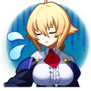 😓 emoji BlazBlue Cross Tag Battle Stickers Telegram sticker 11 of 55