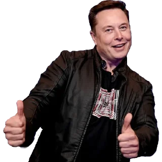 👍 emoji Elon Musk Telegram sticker 1 of 30