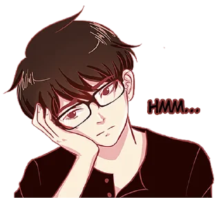 🤔 emoji The one guy with glasses Telegram sticker 11 of 45