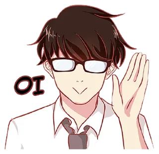 👋 emoji The one guy with glasses Telegram sticker 5 of 45