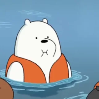 Sticker from Polar (We Bare Bears) ⬩❀⬩ @monochromeabril