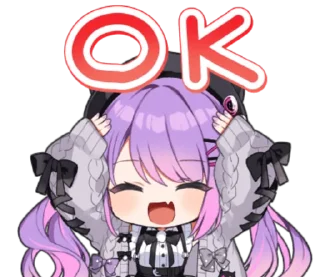 👌 emoji Hololive Tokoyami Towa @WinnieNyaNya Telegram sticker 1 of 24