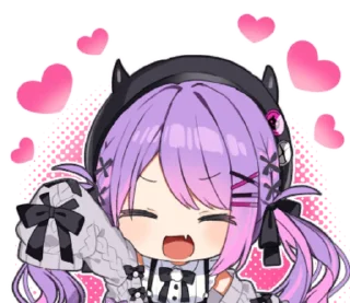 😍 emoji Hololive Tokoyami Towa @WinnieNyaNya Telegram sticker 22 of 24