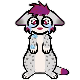 😭 emoji Wollkenn Lynx Telegram sticker 2 of 9