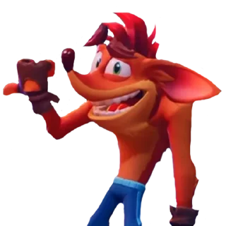 👍 emoji Crash Bandicoot Telegram sticker 18 of 97