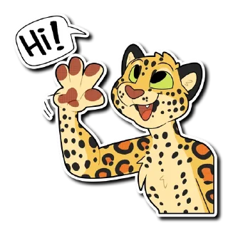 👋 emoji Leopard Telegram sticker 12 of 30