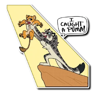 🙃 emoji Snow Leopard (round 3!) Telegram sticker 16 of 113