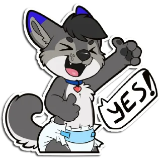 👍 emoji Puppy Reese Telegram sticker 6 of 10