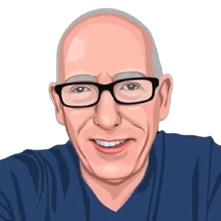 😎 emoji Scott Adams Telegram sticker 11 of 23