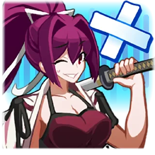 😅 emoji BlazBlue Cross Tag Battle Stickers Telegram sticker 9 of 55