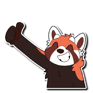 👍 emoji Red Panda Telegram sticker 10 of 120