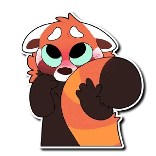 😳 emoji Red Panda Telegram sticker 17 of 120