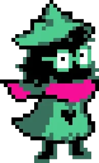 😶 emoji Ralsei Sprites Telegram sticker 16 of 95
