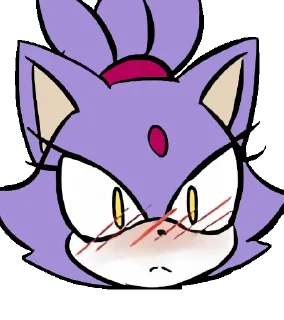😳 emoji Blaze the Cat Telegram sticker 7 of 11