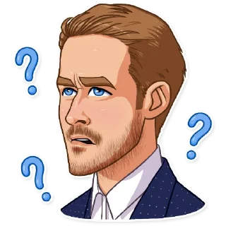 🤔 emoji Ryan Gosling Telegram sticker 10 of 22