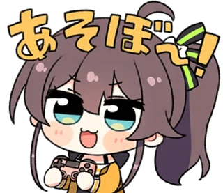 😊 emoji hololive "Natsuiro Matsuri" @WinnieNyaNya Telegram sticker 11 of 24