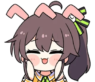 😉 emoji hololive "Natsuiro Matsuri" @WinnieNyaNya Telegram sticker 22 of 24