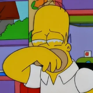 😓 emoji homer simpson mood by @lov7ly Telegram sticker 22 of 43