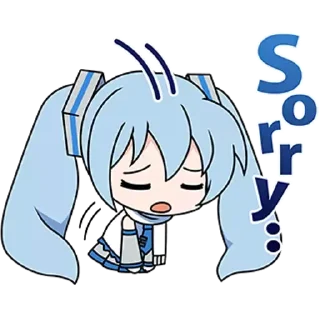 😞 emoji Miku Telegram sticker 18 of 40
