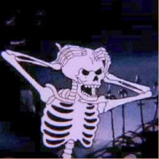 Sticker from Mr. skeleton @CHUWPACUPS