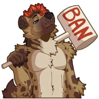 🔨 emoji Jed the Hyena - by @SukariDragon Telegram sticker 19 of 21
