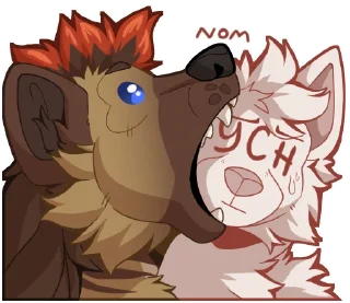 👄 emoji Jed the Hyena - by @SukariDragon Telegram sticker 20 of 21