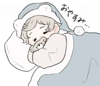 🧸 emoji a boy with his bear @darkestlace Telegram sticker 24 of 40