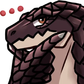 🤔 emoji Overlord Lizardmen Telegram sticker 8 of 14