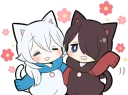 👋 emoji Black Kitten & White Kitten Telegram sticker 7 of 36