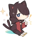 👍 emoji Black Kitten & White Kitten Telegram sticker 16 of 36