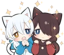 ✨ emoji Black Kitten & White Kitten Telegram sticker 21 of 36