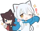 😉 emoji Black Kitten & White Kitten Telegram sticker 18 of 36