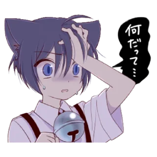 😰 emoji Boy of a black cat 4 Telegram sticker 17 of 41