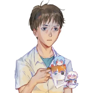 😐 emoji Evangelion | @Toji_sama Telegram sticker 18 of 120