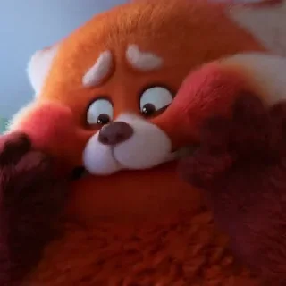 ☹️ emoji Turning Red - Mei Panda Telegram sticker 3 of 45