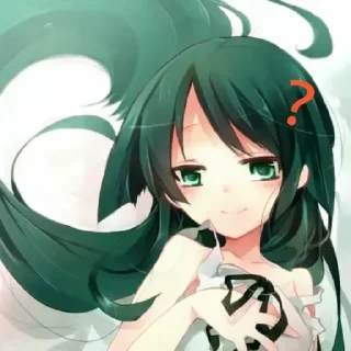 ❓ emoji 和沙耶老婆贴贴 @ximuzi6489 Telegram sticker 6 of 7