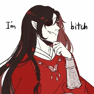 😏 emoji Hua Cheng @YaoiAnimesBR Telegram sticker 5 of 51