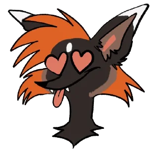 😍 emoji Cross Fox Stickers Telegram sticker 17 of 50