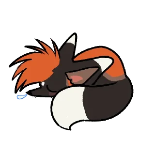 😴 emoji Cross Fox Stickers Telegram sticker 14 of 50