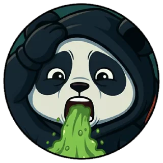 🤮 emoji Panda Hacker Telegram sticker 13 of 14