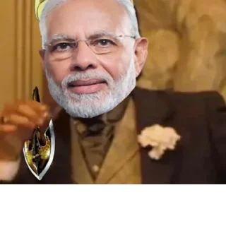 😂 emoji Modi DiCaprio @PMModiji Telegram sticker 19 of 25