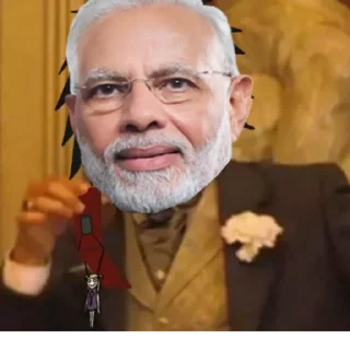 😂 emoji Modi DiCaprio @PMModiji Telegram sticker 15 of 25