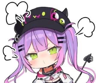 😠 emoji Hololive Tokoyami Towa @WinnieNyaNya Telegram sticker 21 of 24