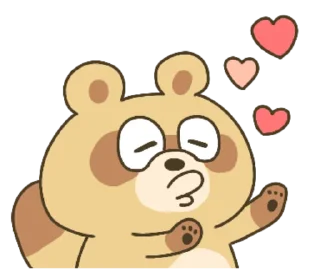 😘 emoji every day raccoon dog Telegram sticker 12 of 40